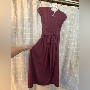 HALARA Deep Wine Maxi Dress